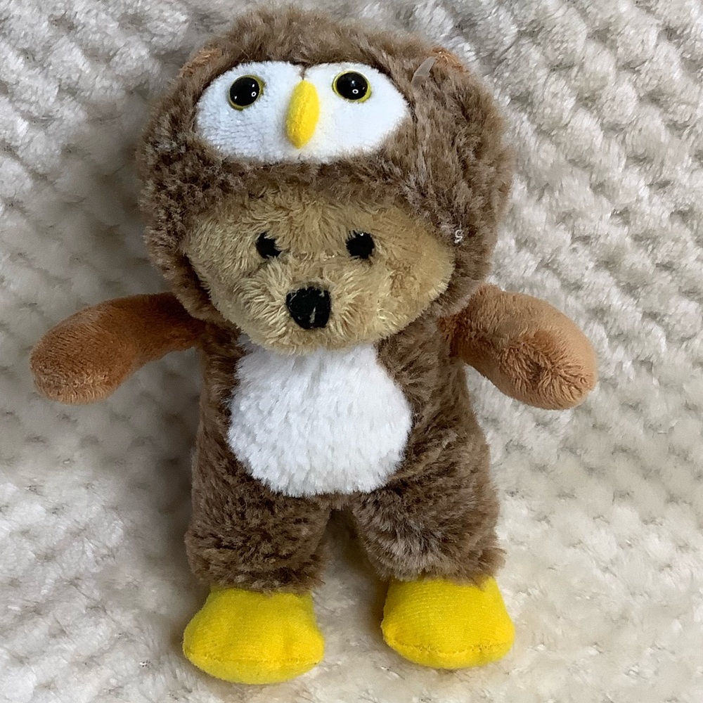 Ganz Wee Bears Plush Bear in Owl Costume H13984 Stuffed Animal Toy